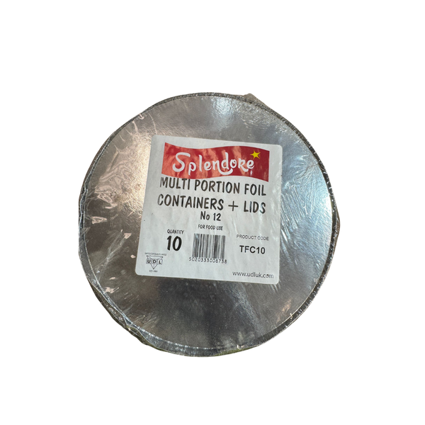 (TFC10) NO.12 ALUMINIUM FOIL CONTAINER TINS WITH LIDS