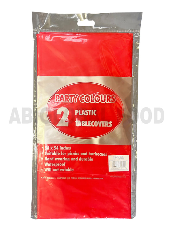 Party Colours 2 Plastic Tablecovers - 54X54 Inches