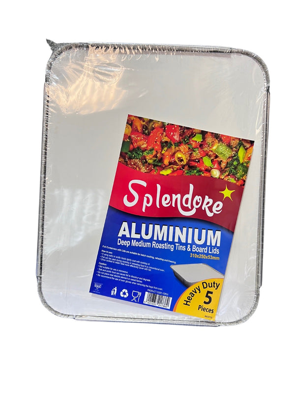 Splendore ALUMINIUM DEEP MEDIUM ROASTING TINS & BOARD LIDS
